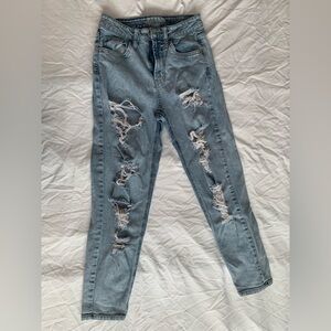 Wild Fable Blue Skinny Jeans Distressed High-Rise